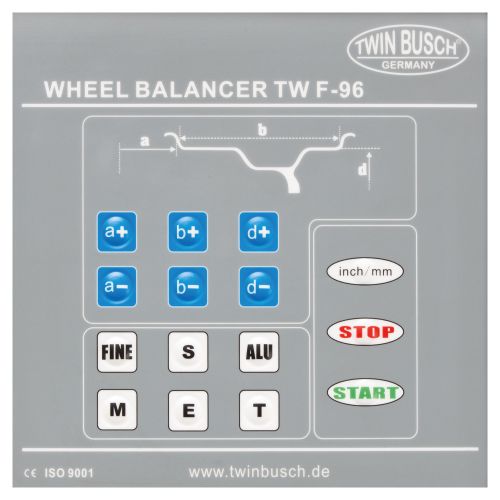 Banden balanceermachine met laser en  automaat pneumatische  wiel opspanning - TWF-96 - GREY-Line
