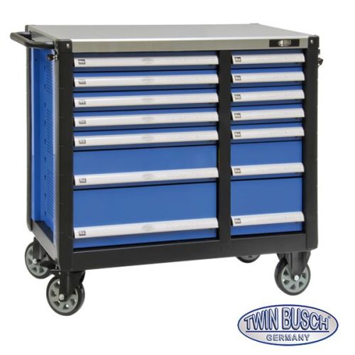 Tool trolley with 14 drawers